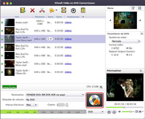 Xilisoft Vidéo en DVD Convertisseur pour Mac