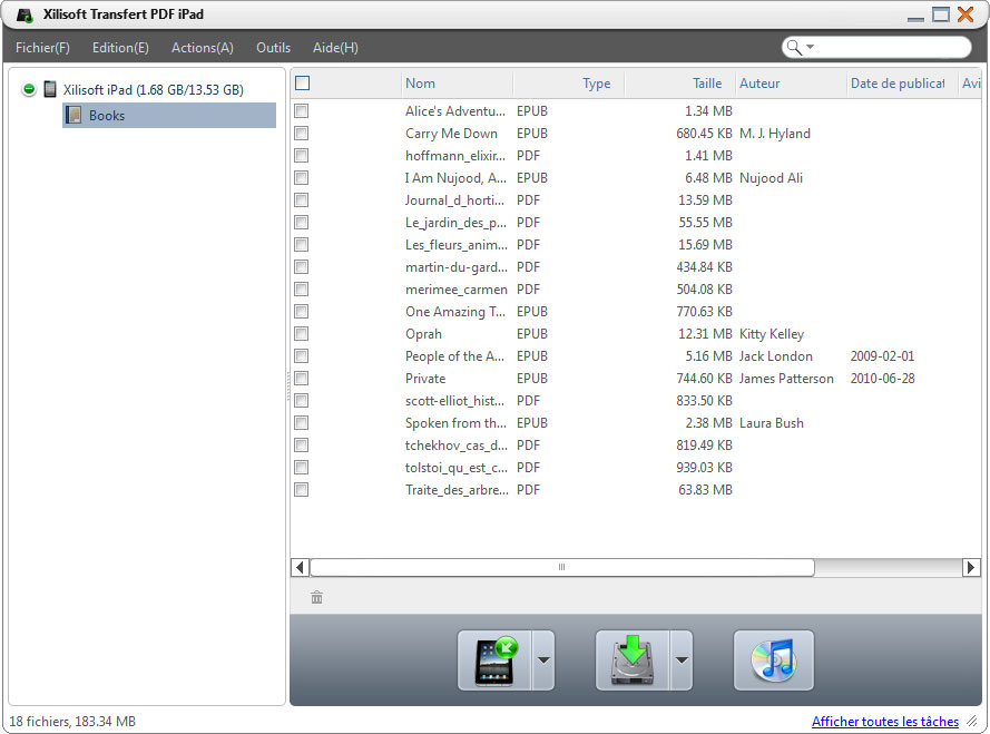 Xilisoft Transfert PDF iPad