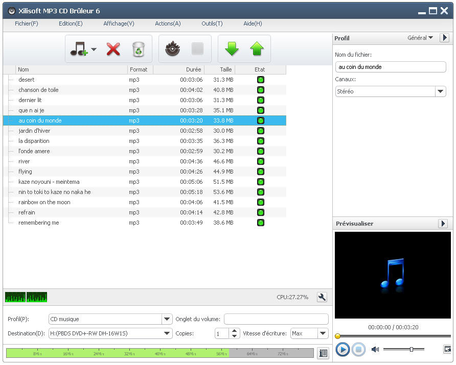 Xilisoft MP3 CD Brûleur