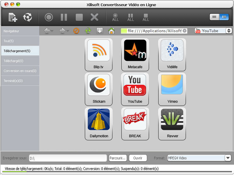Xilisoft Convertisseur Vidéo en Ligne pour Mac
