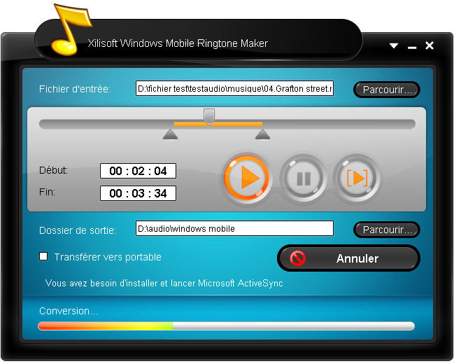 Xilisoft Windows Mobile Sonnerie Créateur