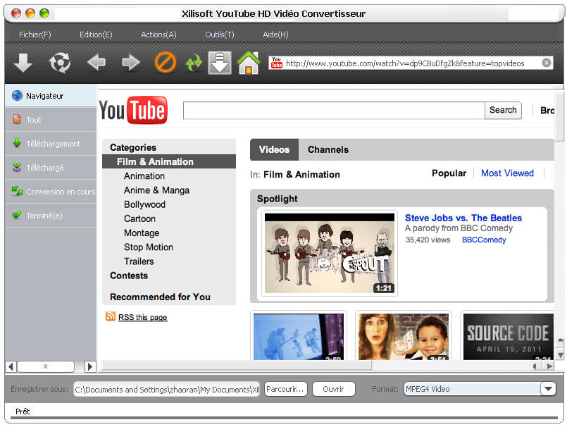 Xilisoft YouTube HD Vidéo convertisseur pour Mac